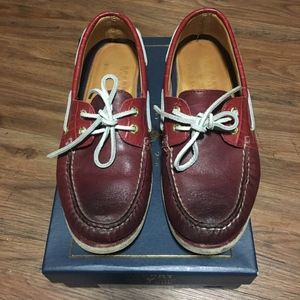 Sperry Gold Cup Croc Print Red